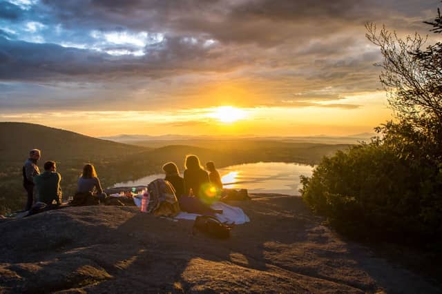 Sunset Meditation Circle on the Rocks